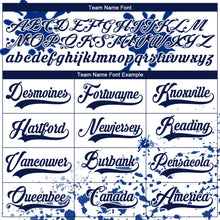 Загрузить изображение в средство просмотра галереи, Custom Camo Navy Royal-White Splash Hockey Lace Neck Jersey
