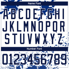 Загрузить изображение в средство просмотра галереи, Custom Camo Navy Royal-White Splash Hockey Lace Neck Jersey
