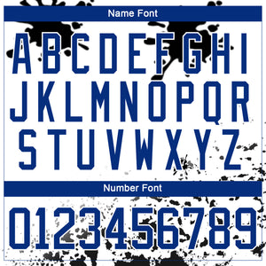 Custom Camo Royal Black-White Splash Hockey Lace Neck Jersey