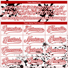 Load image into Gallery viewer, Custom Camo White Red-Black Splash Hockey Lace Neck Jersey
