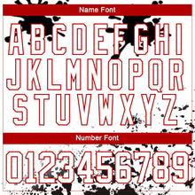 Load image into Gallery viewer, Custom Camo White Red-Black Splash Hockey Lace Neck Jersey
