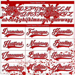 Custom Camo Red Black Gray-White Splash Hockey Lace Neck Jersey