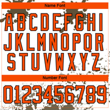 Laden Sie das Bild in den Galerie-Viewer, Custom Camo Orange Olive Black-White Splash Hockey Lace Neck Jersey
