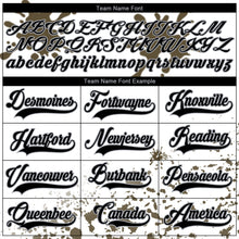 Laden Sie das Bild in den Galerie-Viewer, Custom Camo Black Olive Gray-White Splash Hockey Lace Neck Jersey
