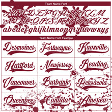 Laden Sie das Bild in den Galerie-Viewer, Custom Camo Crimson-White Splash Hockey Lace Neck Jersey
