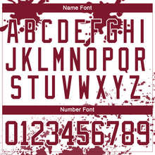 Laden Sie das Bild in den Galerie-Viewer, Custom Camo Crimson-White Splash Hockey Lace Neck Jersey
