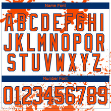 Загрузить изображение в средство просмотра галереи, Custom Camo Orange US Navy Blue-White Splash Hockey Lace Neck Jersey
