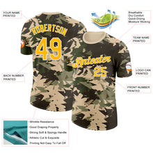 Charger l'image dans la galerie, Custom Camo Gold-White Geometric Fragment Camouflage Salute To Service Performance T-Shirt
