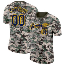 Charger l'image dans la galerie, Custom Camo Navy-Gold Urban Digital Camouflage Pixel Salute To Service Performance T-Shirt
