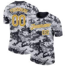 Charger l'image dans la galerie, Custom Camo Old Gold-Cream Urban Digital Camouflage Pixel Salute To Service Performance T-Shirt
