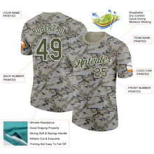 Charger l'image dans la galerie, Custom Camo Olive-White Urban Digital Camouflage Pixel Salute To Service Performance T-Shirt
