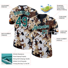 Charger l'image dans la galerie, Custom Camo Midnight Green-White Desert Digital Camouflage Pixel Salute To Service Performance T-Shirt
