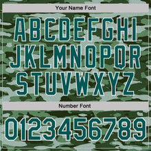 Charger l'image dans la galerie, Custom Camo Midnight Green-White Woodland Forest Digital Camouflage Pixel Salute To Service Performance T-Shirt
