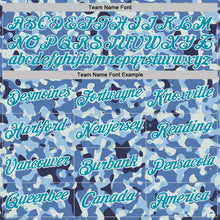 Charger l'image dans la galerie, Custom Camo Teal-White Ocean Digital Camouflage Pixel Salute To Service Performance T-Shirt
