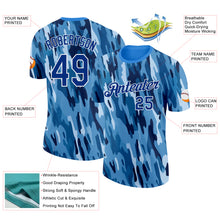 Charger l'image dans la galerie, Custom Camo Royal-White Digital Camouflage Pixel Salute To Service Performance T-Shirt
