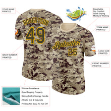 Charger l'image dans la galerie, Custom Camo Olive-Gold Desert Digital Camouflage Pixel Salute To Service Performance T-Shirt
