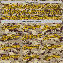 Charger l'image dans la galerie, Custom Camo Olive-Gold Desert Digital Camouflage Pixel Salute To Service Performance T-Shirt
