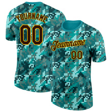 Charger l'image dans la galerie, Custom Camo Brown-Gold Ocean Digital Camouflage Pixel Salute To Service Performance T-Shirt
