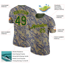 Charger l'image dans la galerie, Custom Camo Green-Gold Tiger Stripe Camouflage Salute To Service Performance T-Shirt
