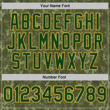 Charger l'image dans la galerie, Custom Camo Green-Gold Woodland Forest Digital Camouflage Salute To Service Performance T-Shirt
