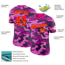 Charger l'image dans la galerie, Custom Camo Fire Red-Gold Wave Camouflage Salute To Service Performance T-Shirt
