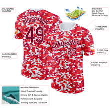 Загрузить изображение в средство просмотра галереи, Custom Camo Maroon-White Digital Camouflage Salute To Service Performance T-Shirt
