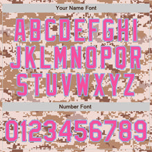 Load image into Gallery viewer, Custom Camo Pink-Light Blue Authentic Salute To Service Baseball Jersey
