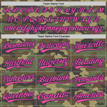 Load image into Gallery viewer, Custom Camo Pink-Navy Authentic Salute To Service Baseball Jersey
