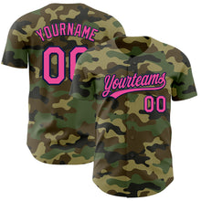 Load image into Gallery viewer, Custom Camo Pink-Navy Authentic Salute To Service Baseball Jersey
