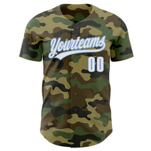 Laden Sie das Bild in den Galerie-Viewer, Custom Camo White-Light Blue Authentic Salute To Service Baseball Jersey
