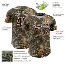 Load image into Gallery viewer, Custom Camo Brown-White Woodland Forest Camouflage Authentic Salute To Service Baseball Jersey
