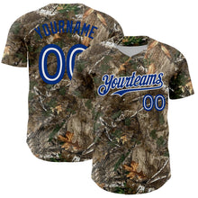Laden Sie das Bild in den Galerie-Viewer, Custom Camo White-Royal Woodland Forest Camouflage Authentic Salute To Service Baseball Jersey
