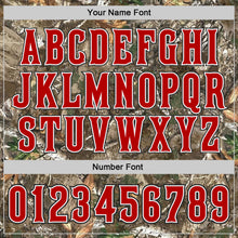 Load image into Gallery viewer, Custom Camo Red White-Black Woodland Forest Camouflage Authentic Salute To Service Baseball Jersey
