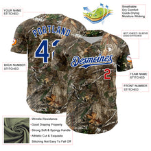 Load image into Gallery viewer, Custom Camo Royal Red-White Woodland Forest Camouflage Authentic Salute To Service Baseball Jersey
