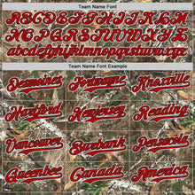 Load image into Gallery viewer, Custom Camo Red Black-White Woodland Forest Camouflage Authentic Salute To Service Baseball Jersey
