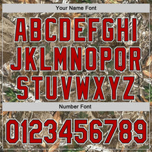 Load image into Gallery viewer, Custom Camo Red Black-White Woodland Forest Camouflage Authentic Salute To Service Baseball Jersey
