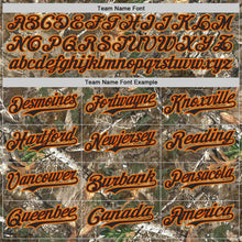 Charger l'image dans la galerie, Custom Camo Black Orange-Old Gold Woodland Forest Camouflage Authentic Salute To Service Baseball Jersey
