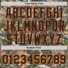 Charger l'image dans la galerie, Custom Camo Black Orange-Old Gold Woodland Forest Camouflage Authentic Salute To Service Baseball Jersey
