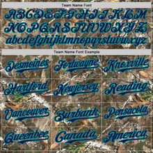Загрузить изображение в средство просмотра галереи, Custom Camo Navy-Teal Woodland Forest Camouflage Authentic Salute To Service Baseball Jersey
