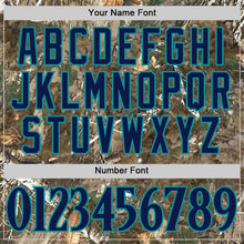 Загрузить изображение в средство просмотра галереи, Custom Camo Navy-Teal Woodland Forest Camouflage Authentic Salute To Service Baseball Jersey
