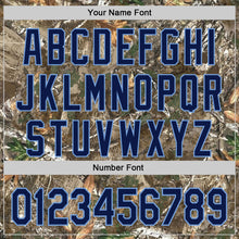 Load image into Gallery viewer, Custom Camo Navy-Powder Blue Woodland Forest Camouflage Authentic Salute To Service Baseball Jersey
