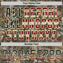 Load image into Gallery viewer, Custom Camo Vintage USA Flag-Cream Woodland Forest Camouflage Authentic Salute To Service Baseball Jersey
