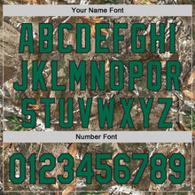 Load image into Gallery viewer, Custom Camo Kelly Green-Black Woodland Forest Camouflage Authentic Salute To Service Baseball Jersey
