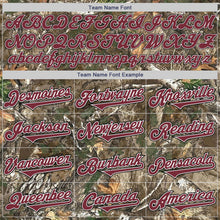 Laden Sie das Bild in den Galerie-Viewer, Custom Camo Burgundy White-Black Woodland Forest Camouflage Authentic Salute To Service Baseball Jersey
