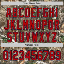 Load image into Gallery viewer, Custom Camo Red-Navy Woodland Forest Camouflage Authentic Salute To Service Baseball Jersey
