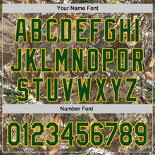 Charger l'image dans la galerie, Custom Camo Green-Yellow Woodland Forest Camouflage Authentic Salute To Service Baseball Jersey
