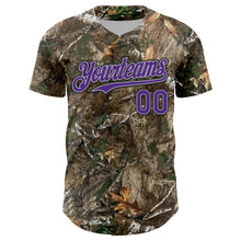 Charger l'image dans la galerie, Custom Camo Purple Gray-Black Woodland Forest Camouflage Authentic Salute To Service Baseball Jersey
