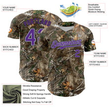 Charger l'image dans la galerie, Custom Camo Purple Gray-Black Woodland Forest Camouflage Authentic Salute To Service Baseball Jersey

