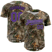 Charger l'image dans la galerie, Custom Camo Purple Gray-Black Woodland Forest Camouflage Authentic Salute To Service Baseball Jersey
