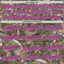 Charger l'image dans la galerie, Custom Camo Light Blue Black-Pink Woodland Forest Camouflage Authentic Salute To Service Baseball Jersey
